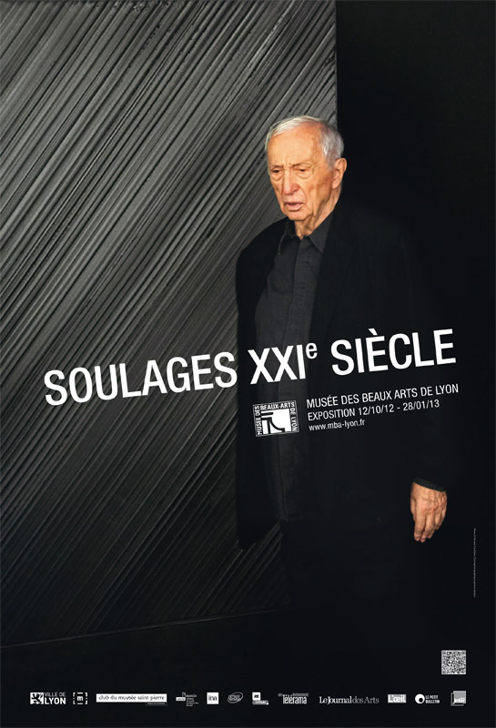 Affiche -Pierre Soulages-exposition-Lyon-Musée-Beaux-Arts